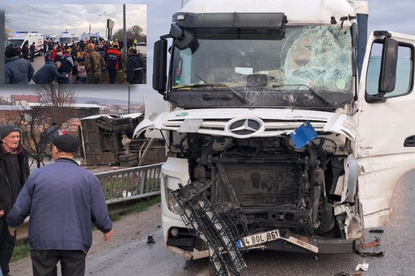 Okul servisi ile tır çarpıştı… 8 öğrencinin durumu ağır