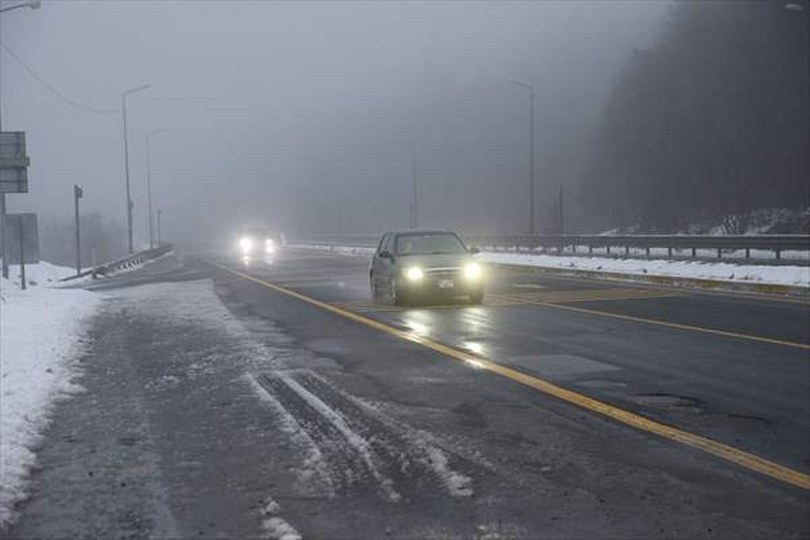Bolu Dağı’nda kar yağışı
