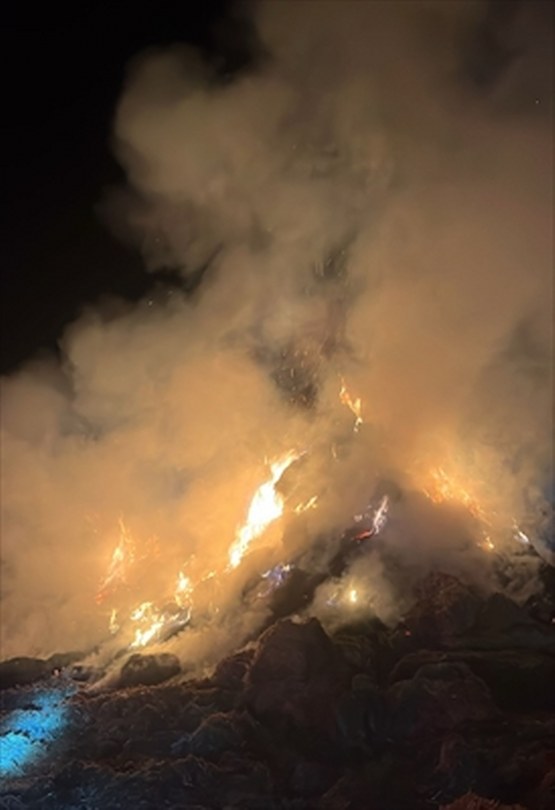 Kastamonu’da yangında yaklaşık 600 balya saman yandı