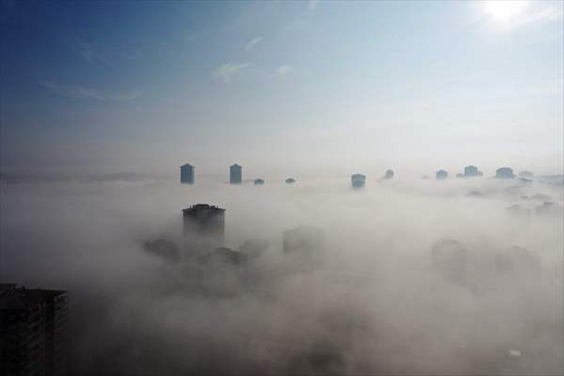 Sisle kaplanan Kastamonu havadan görüntülendi