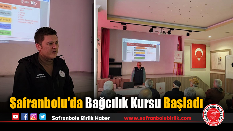 Safranbolu’da Bağcılık Kursu Başladı