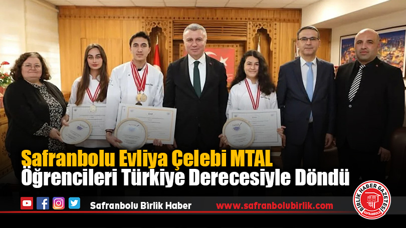 Safranbolu Evliya Çelebi MTAL Öğrencileri Türkiye Derecesiyle Döndü