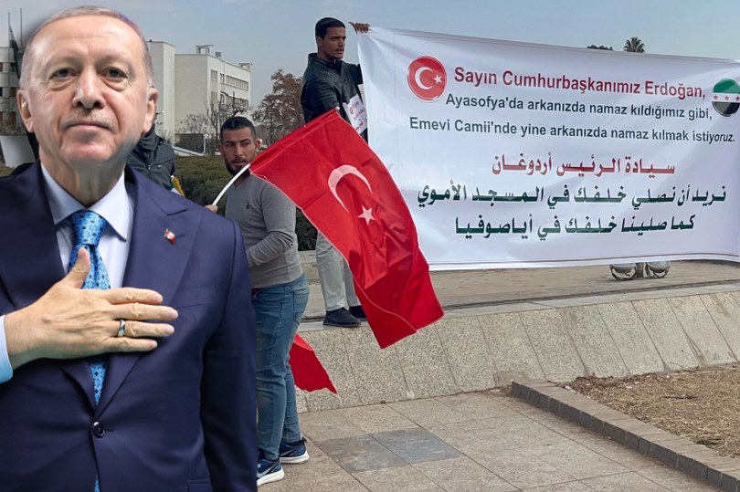 Şam’da Suriyeliler’den Erdoğan’a Namaz Daveti