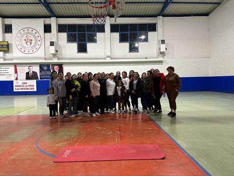 Cide ilçesinde pilatese ilgi artıyor