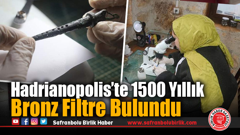 Hadrianopolis’te 1500 Yıllık Bronz Filtre Bulundu