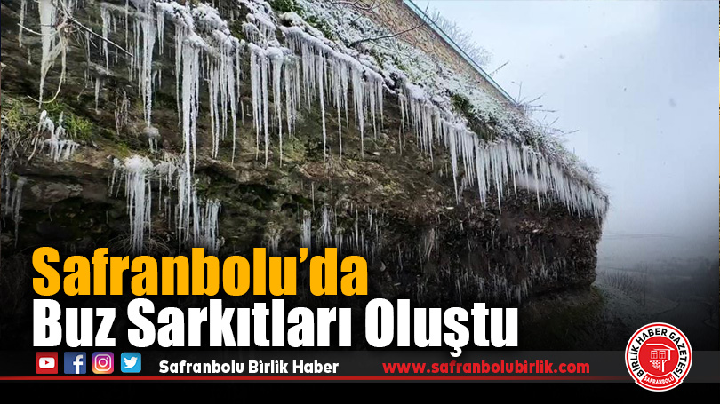 Safranbolu’da Buz Sarkıtları Oluştu