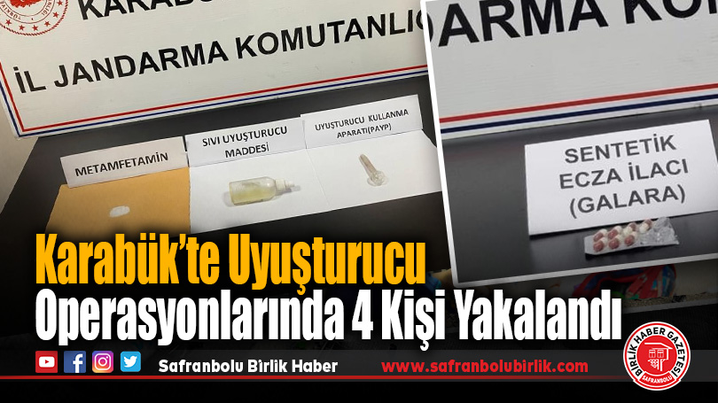 Karabük’te Uyuşturucu Operasyonlarında 4 Kişi Yakalandı