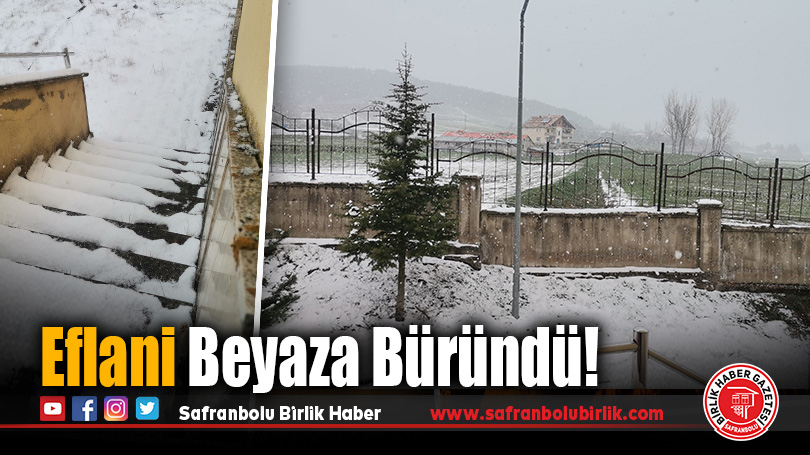 Eflani’de Kar Yağışı Etkisini Sürdürüyor