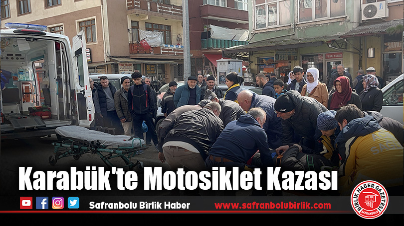 Karabük’te devrilen motosikletin sürücüsü yaralandı