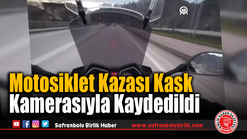 Motosiklet Kazası Kask Kamerasıyla Kaydedildi