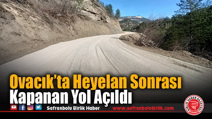 Ovacık’ta Heyelan Sonrası Kapanan Yol Açıldı