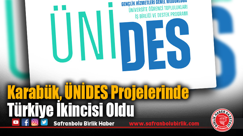 Karabük, ÜNİDES Projelerinde Türkiye İkincisi Oldu