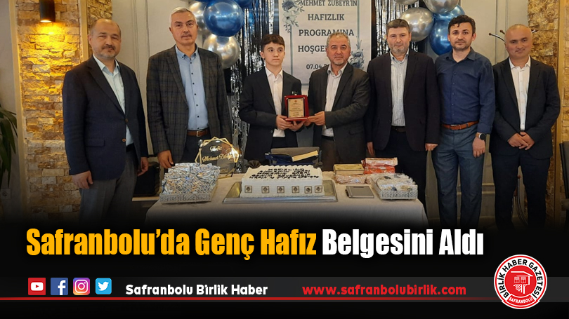 Safranbolu’da Genç Hafız Belgesini Aldı