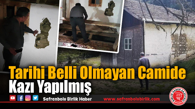 Tarihi Belli Olmayan Camide Kazı Yapılmış