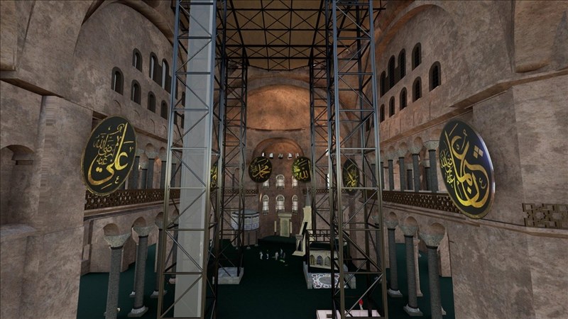 Ayasofya’nın ana kubbesinde tarihi restorasyon başlıyor