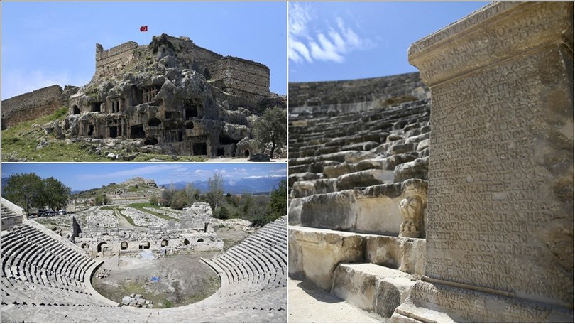 Restorasyonu süren Tlos Antik Kenti’nin tiyatrosu sahne için gün sayıyor