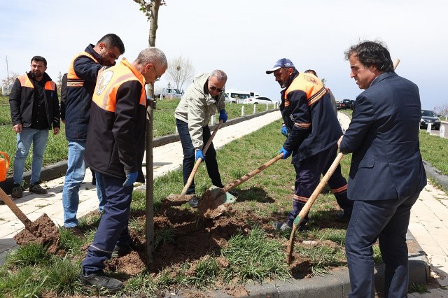 Minik meleklerin kalpli mezarlarına gül dikildi