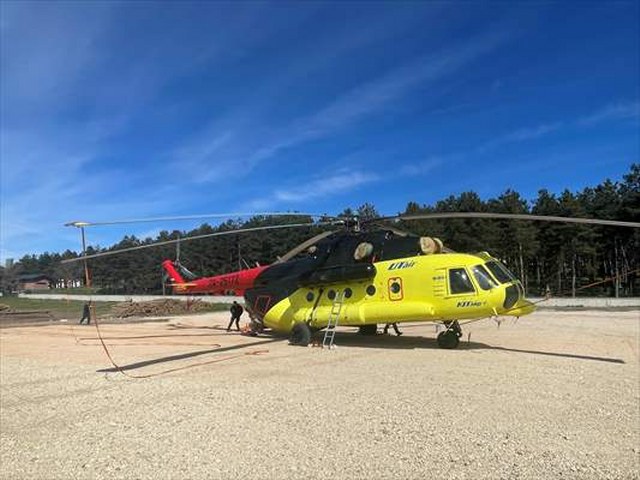 Bolu’da yangın söndürme helikopteri konuşlandırıldı