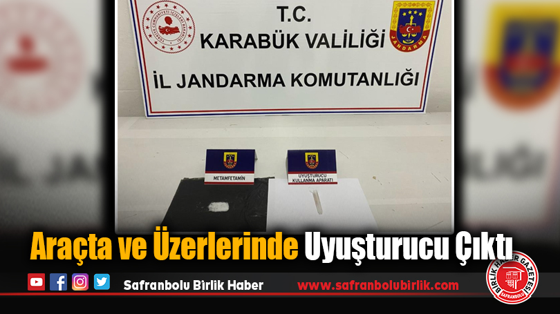 Araçta ve Üzerlerinde Uyuşturucu Çıktı