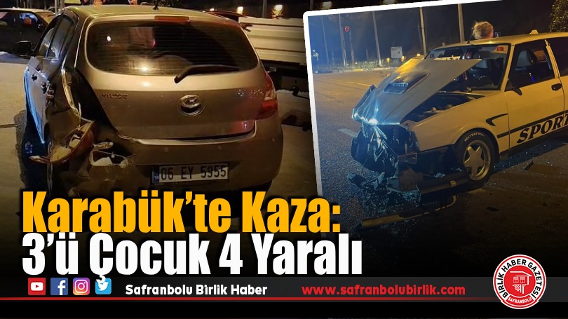 Bulak Işıklar’da İki Otomobil Çarpıştı: 4 Kişi Yaralandı