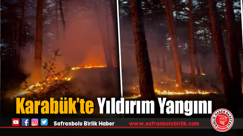 Karabük’te Yıldırım Yangını