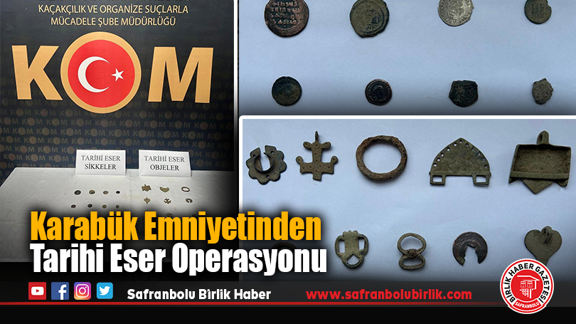 Karabük Emniyetinden Tarihi Eser Operasyonu