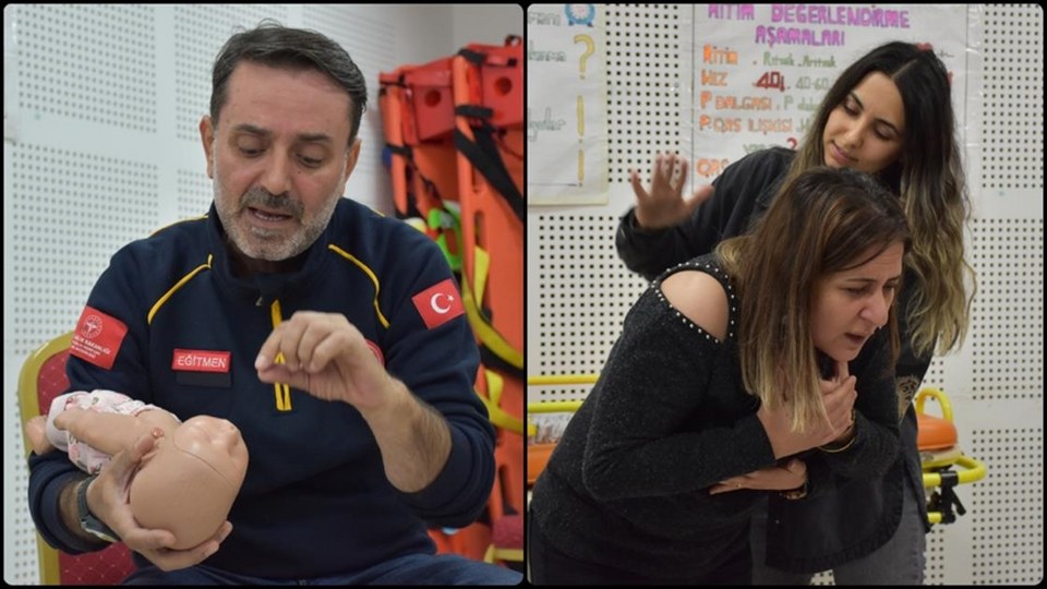 Sağlıkçılardan 3 bin kamu çalışanına Heimlich manevrası eğitimi