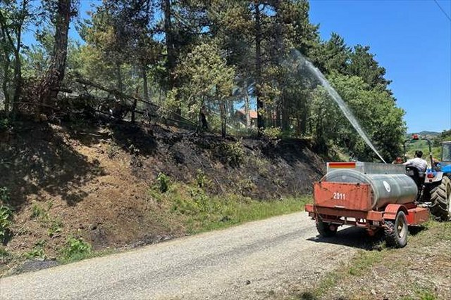 Bolu’da çıkan orman yangını büyümeden söndürüldü