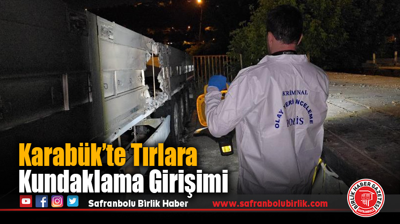 Park halindeki tırların dorselerini ateşe verdiler