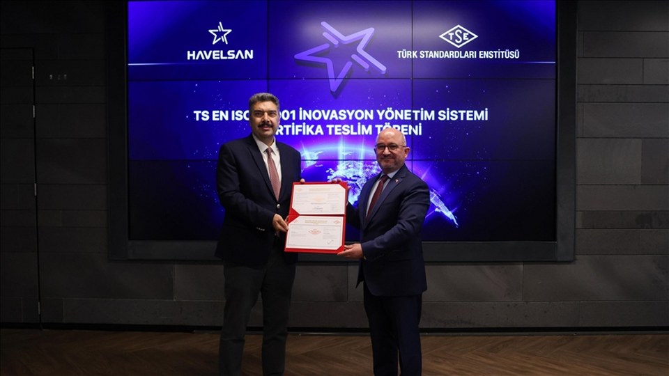 HAVELSAN “TS EN ISO 56001 belgesi” alan ilk yazılım şirketi oldu
