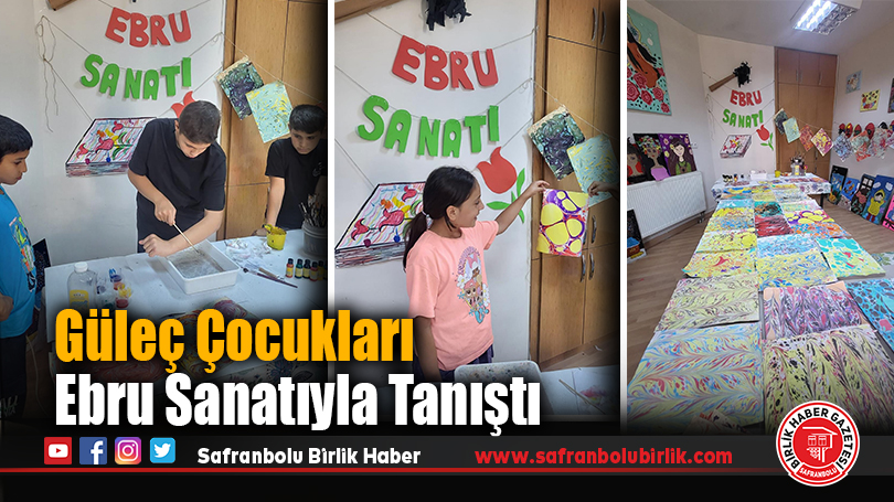 Güleç Çocukları Ebru Sanatıyla Tanıştı