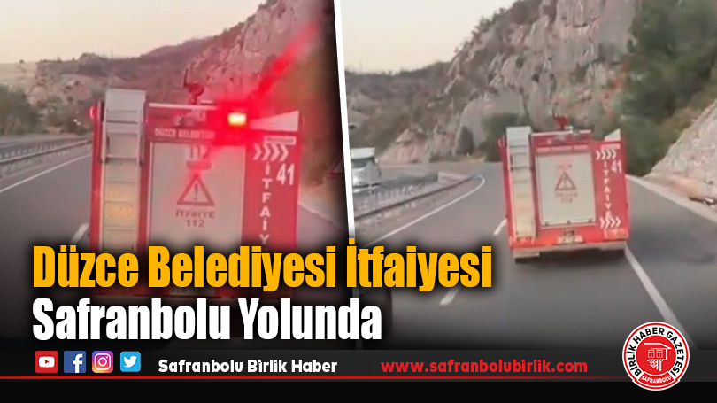 Düzce Belediyesi İtfaiyesi Safranbolu Yolunda