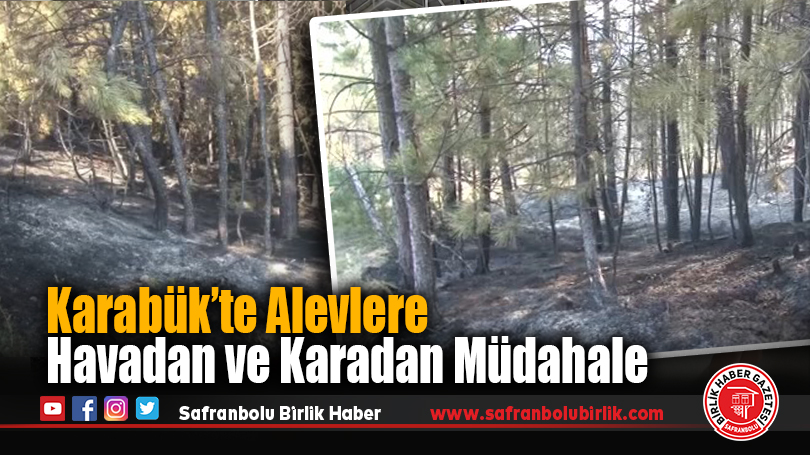 Karabük’te Alevlere Havadan ve Karadan Müdahale