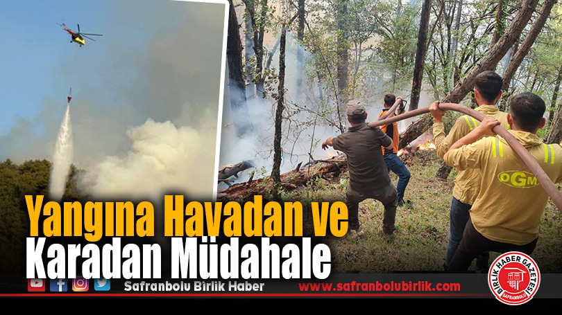 Karabük Burunsuz Köyü’ndeki Yangına Müdahale Sürüyor