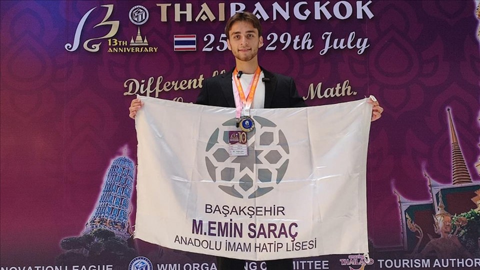 İmam hatip lisesi öğrencisi uluslararası matematik yarışmasında dünya üçüncüsü oldu