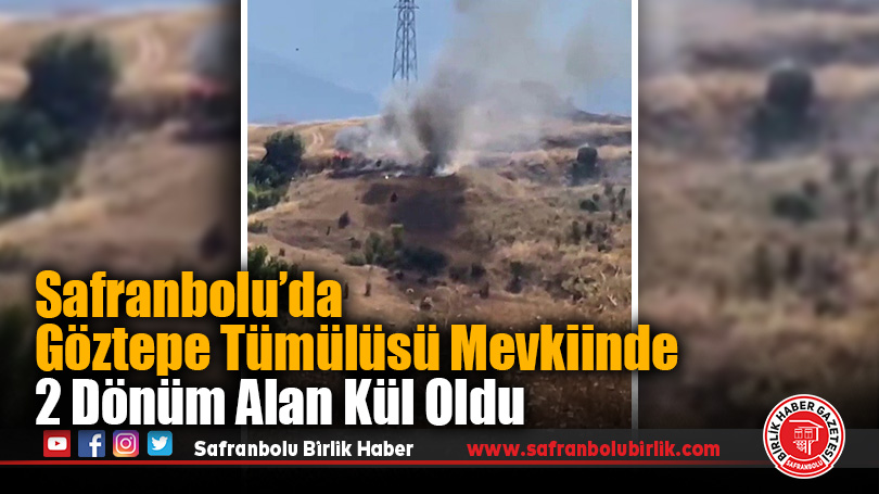 Safranbolu’da Ot Yangını: 2 Dönüm Alan Zarar Gördü
