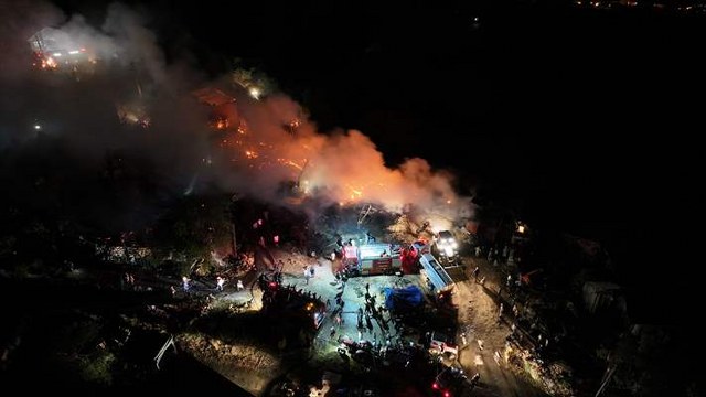 Bolu’nun Mudurnu ilçesinde çıkan yangın kontrol altına alındı