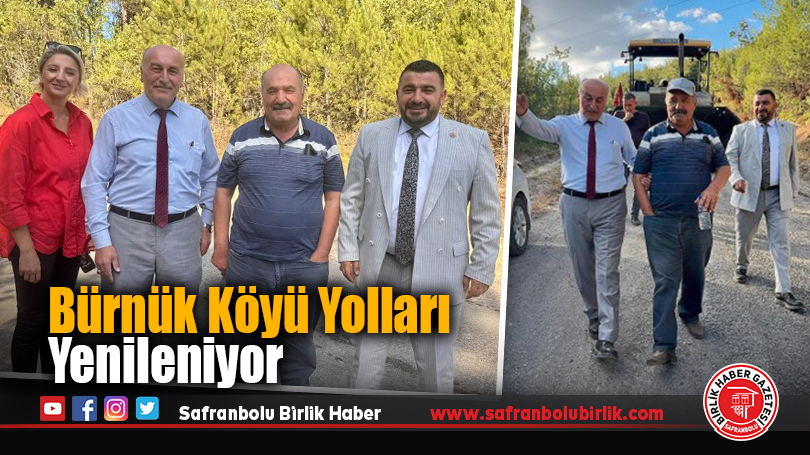 Bürnük Köyü’nde Asfalt Çalışmaları Tamamlanıyor