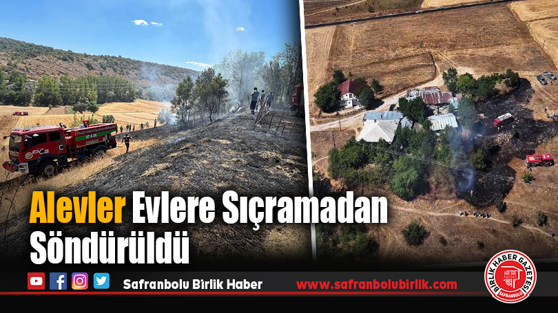 Alevler Evlere Sıçramadan Söndürüldü