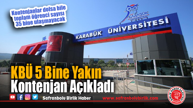 KBÜ 5 Bine Yakın Kontenjan Açıkladı