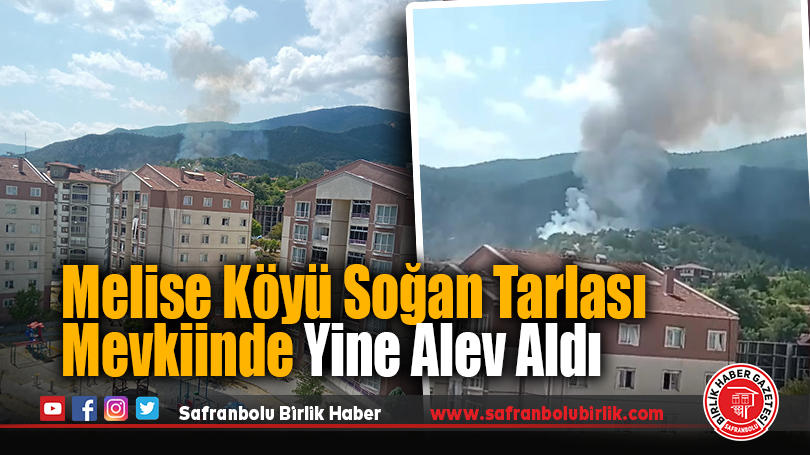 Melise Köyü Soğan Tarlası Mevkiinde yangın