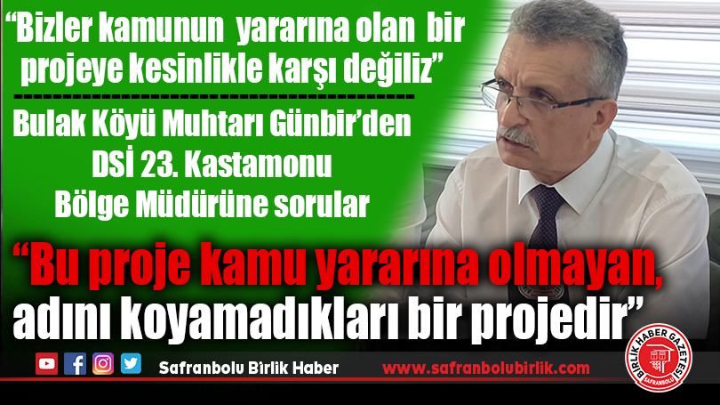 “Bu proje kamu yararına olmayan, adını koyamadıkları bir projedir”