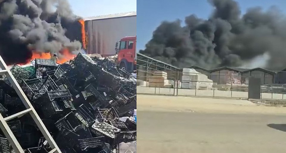Geri dönüşüm fabrikasında korkutan yangın