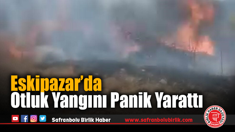 Eskipazar’da Otluk Yangını Korkuttu: Alevler Ormana Sıçramadan Söndürüldü