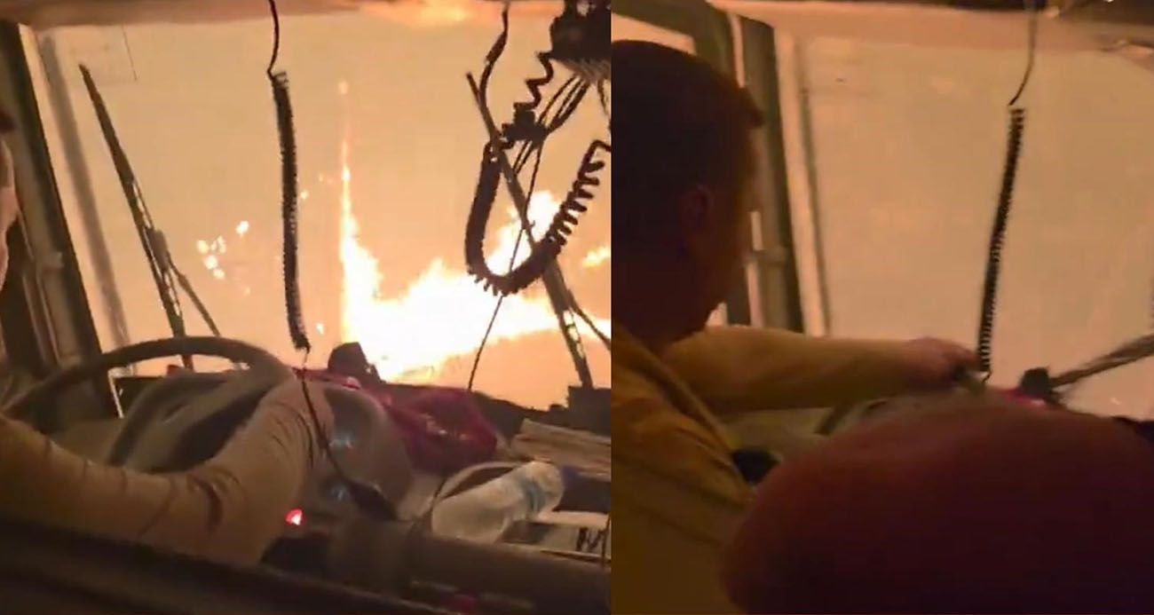 Mersin’deki orman yangınında ekiplerin zor anları kameraya yansıdı