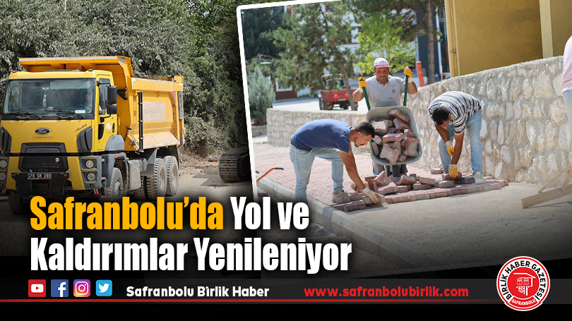 Safranbolu’da Yol ve Kaldırım Çalışmaları Hızla Devam Ediyor