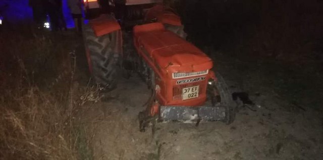 Kastamonu’da devrilen traktörün sürücüsü yaralandı