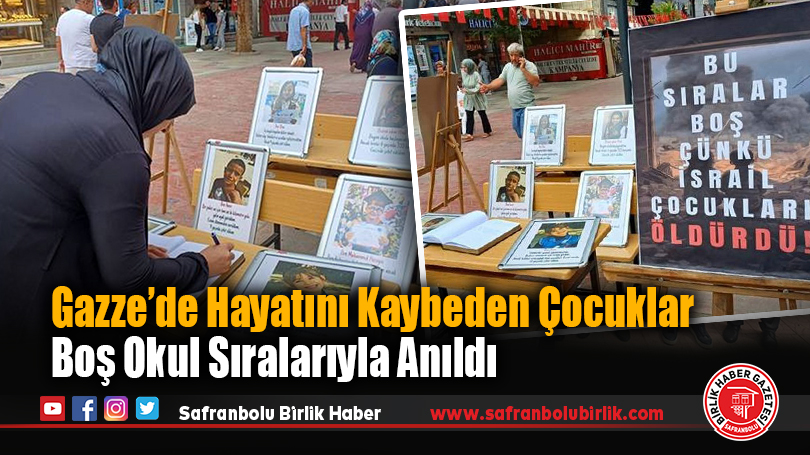 Gazze’de yaşamını yitiren öğrenciler, yeni eğitim öğretim yılının ilk gününde unutulmadı