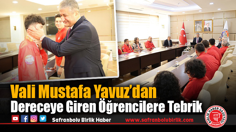 Vali Mustafa Yavuz’dan Dereceye Giren Öğrencilere Tebrik