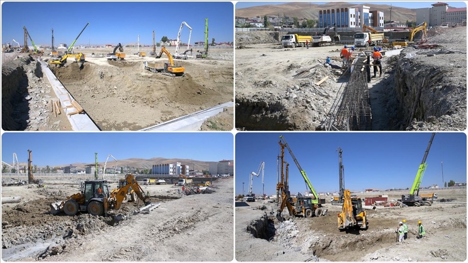 Van’ı “sağlık üssü” haline getirecek şehir hastanesinin yapım çalışmaları devam ediyor